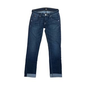 Hudson Sz:24 Bacara Crop Straight Cuffed Blue Jeans